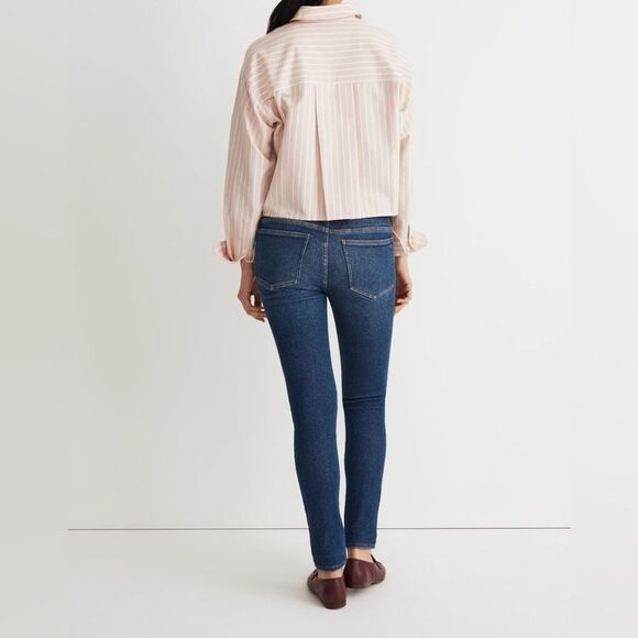 NWT Madewell Maternity Over-The-Belly High-Rise Skinny Jeans in Smithley Wash - Picture 6 of 10